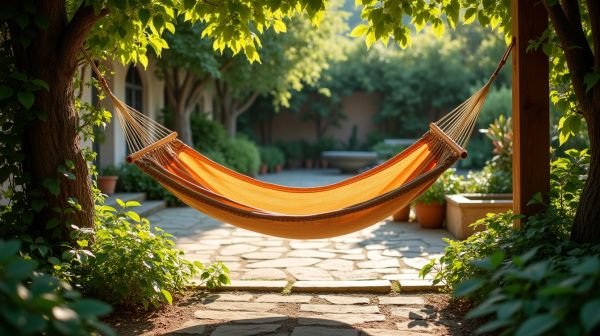 Le hamac double sur pied : confort et style au jardin